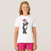 Panda met Ribbon T-shirt (Voorkant volledig)