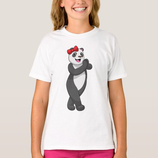 Panda met Ribbon T-shirt (Voorkant)