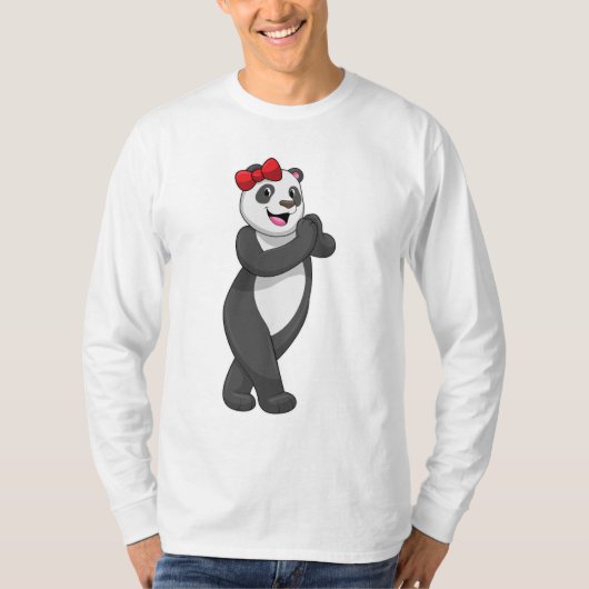 Panda met Ribbon T-shirt (Voorkant)