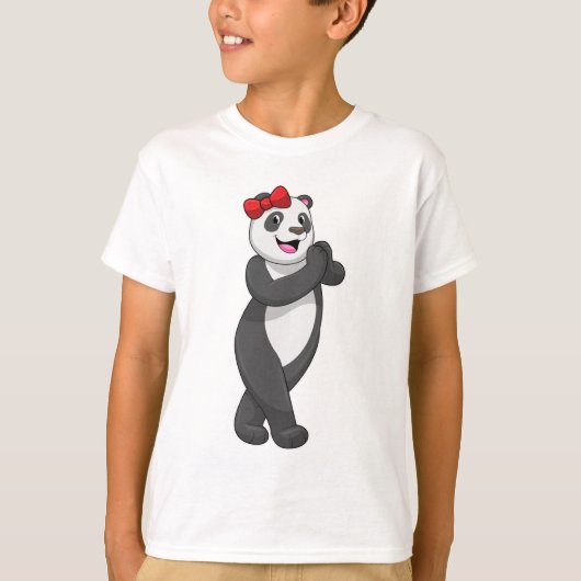 Panda met Ribbon T-shirt (Voorkant)