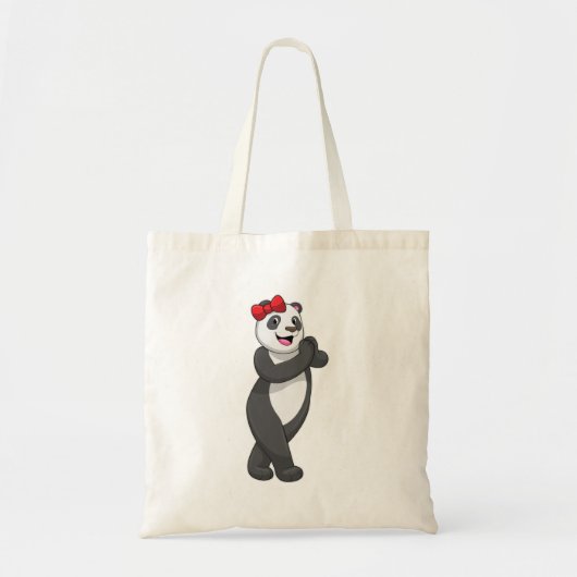 Panda met Ribbon Tote Bag (Voorkant)