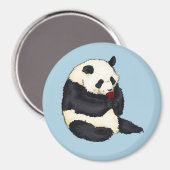Panda met rode theekop magneet (Voorkant / Achterkant)