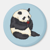 Panda met rode theekop magneet (Voorkant)