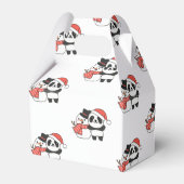 Panda met Snowman in de winter voor kerstvakantie  Bedankdoosjes (Achterkant)