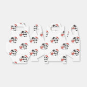 Panda met Snowman in de winter voor kerstvakantie  Bedankdoosjes (Uitgevouwen)