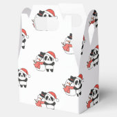 Panda met Snowman in de winter voor kerstvakantie  Bedankdoosjes (Geopend)
