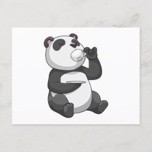 Panda met Tea Cup Briefkaart