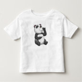 Panda met Tea Cup Kinder Shirts (Voorkant)