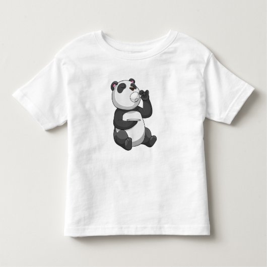 Panda met Tea Cup Kinder Shirts (Voorkant)
