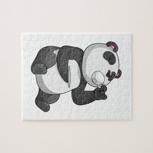 Panda met Tea Cup Legpuzzel (Horizontaal)