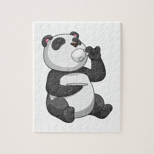 Panda met Tea Cup Legpuzzel (Verticaal)
