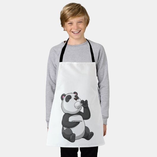 Panda met Tea Cup Schort (Gedragen)