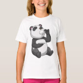 Panda met Tea Cup T-shirt (Voorkant)