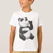 Panda met Tea Cup T-shirt (Voorkant)