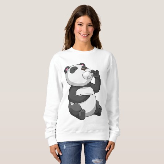 Panda met Tea Cup Trui (Voorkant volledig)