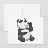Panda met Theekop Briefkaart (Voorkant / Achterkant)