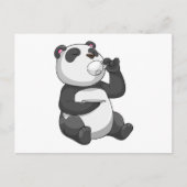Panda met Theekopje Briefkaart (Voorkant)