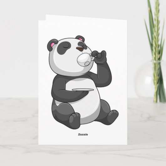 Panda met Theekopje Kaart (Achterkant)