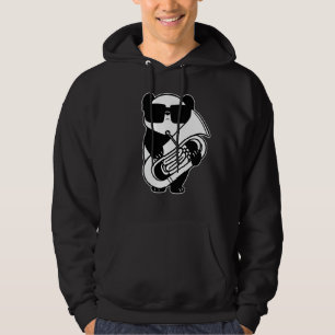 Panda met Tuba Music Tubaist Orchestra Tubist Hoodie