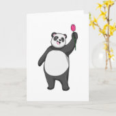 Panda met Tulip Kaart (Gele Bloem)