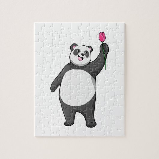 Panda met Tulip Legpuzzel (Verticaal)