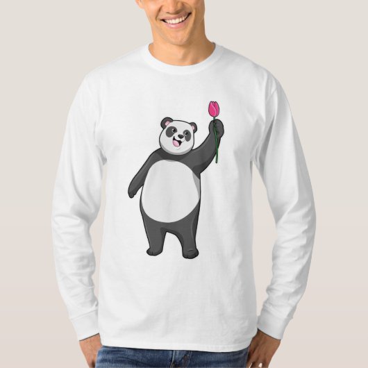 Panda met Tulip T-shirt (Voorkant)
