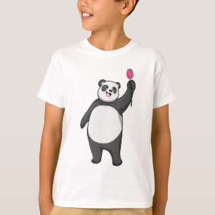 Panda met Tulip T-shirt