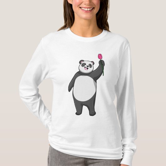 Panda met Tulip T-shirt (Voorkant)