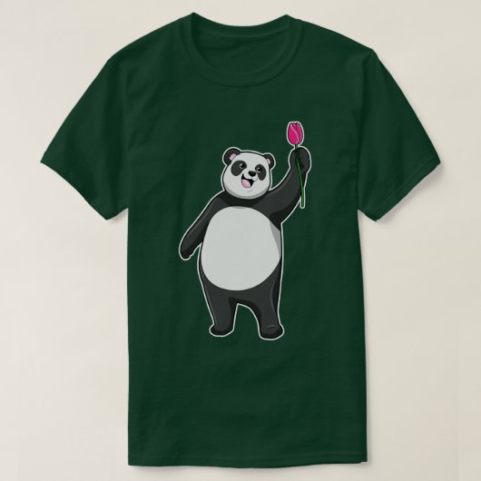 Panda met Tulip T-shirt (Design voorkant)