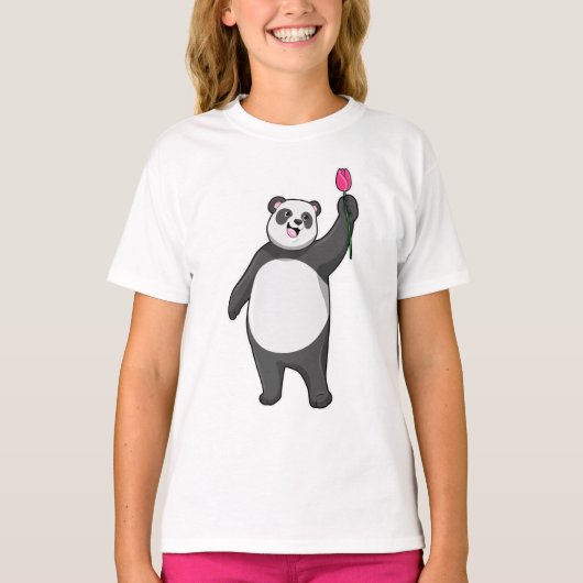 Panda met Tulip T-shirt (Voorkant)