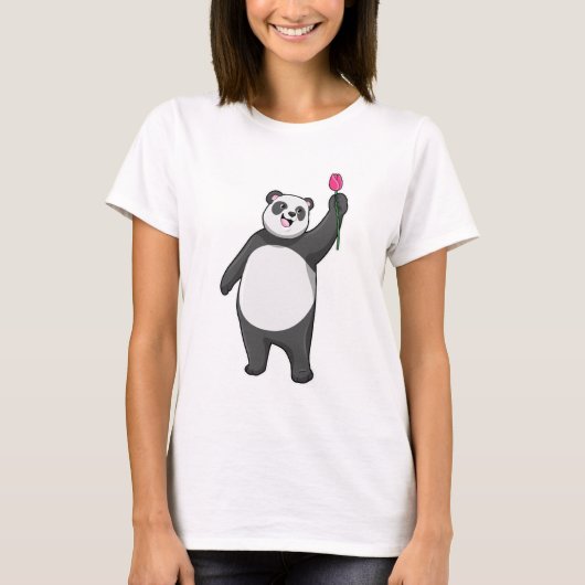 Panda met Tulip T-shirt (Voorkant)