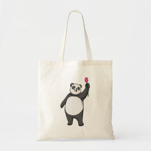 Panda met Tulip Tote Bag (Voorkant)