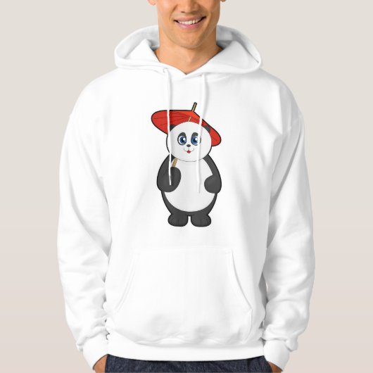 Panda met Umbrella Hoodie (Voorkant)