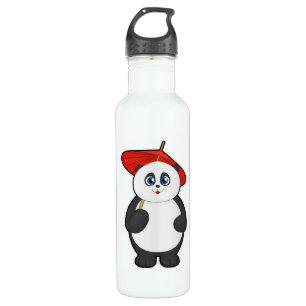 Panda met Umbrella Waterfles