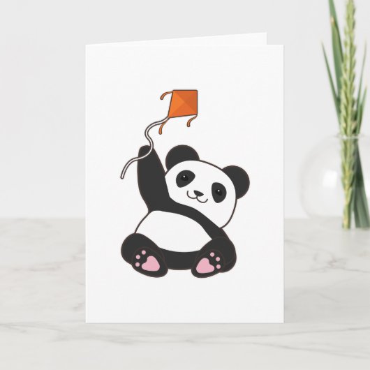 Panda met vlieger kaart (Voorkant)