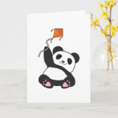 Panda met vlieger kaart (Gele Bloem)