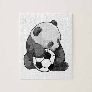 Panda met Voetbal Legpuzzel