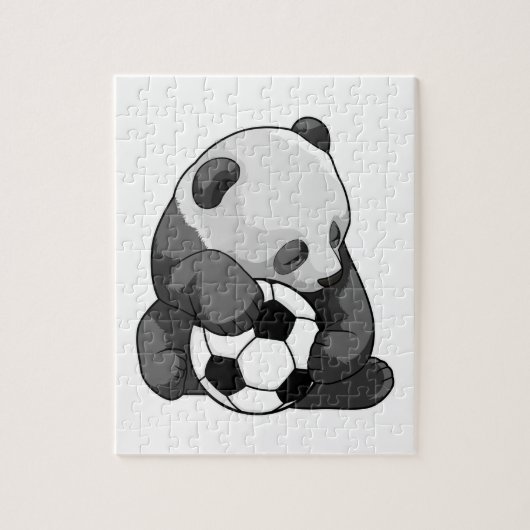 Panda met Voetbal Legpuzzel (Verticaal)