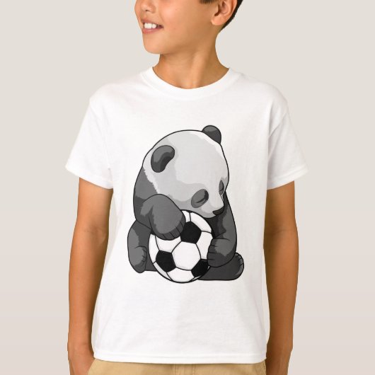 Panda met Voetbal T-shirt (Voorkant)