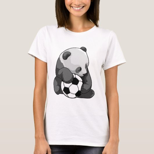 Panda met Voetbal T-shirt (Voorkant)