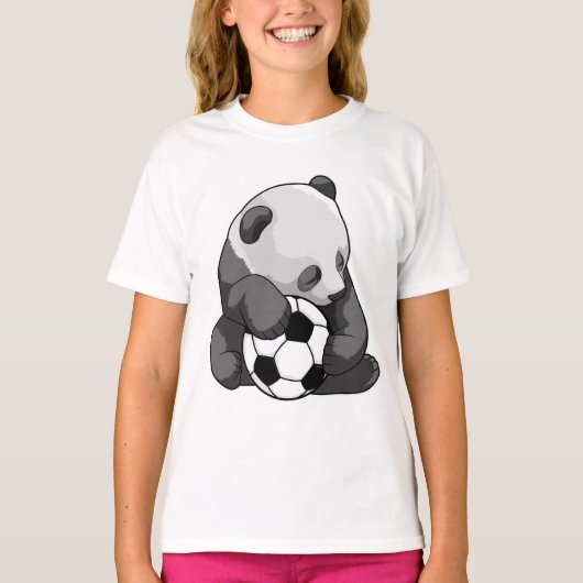 Panda met Voetbal T-shirt (Voorkant)