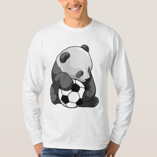 Panda met Voetbal T-shirt (Voorkant)