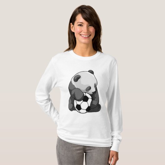 Panda met Voetbal T-shirt (Voorkant volledig)
