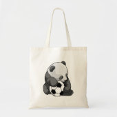 Panda met Voetbal Tote Bag (Voorkant)