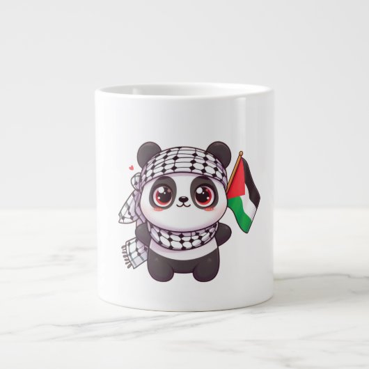 Panda met vrede in Palestina Grote Koffiekop (Voorkant)
