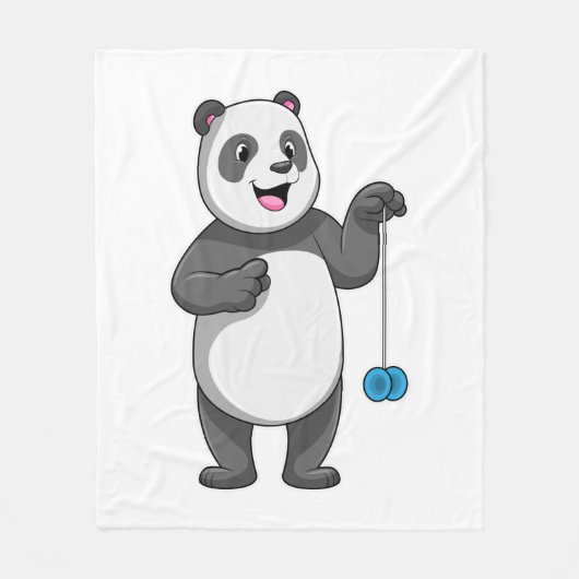 Panda met Yo-yo Fleece Deken (Voorkant)
