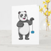 Panda met Yo-yo Kaart (Gele Bloem)