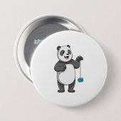 Panda met Yo-yo Ronde Button 7,6 Cm (Voorkant /achterkant)