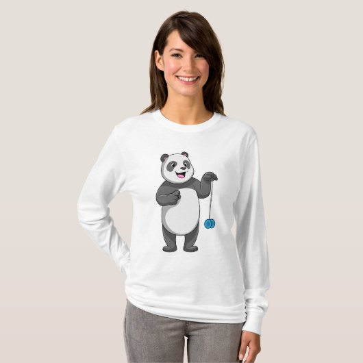 Panda met Yo-yo T-shirt (Voorkant volledig)