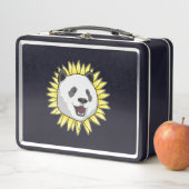 Panda met zonnebloem (In situ)